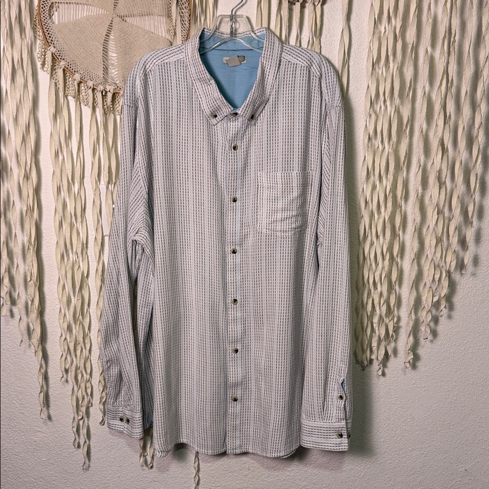 Carbon2Cobalt Men's Long Sleeve Button Down Casual Dress Shirt XXL